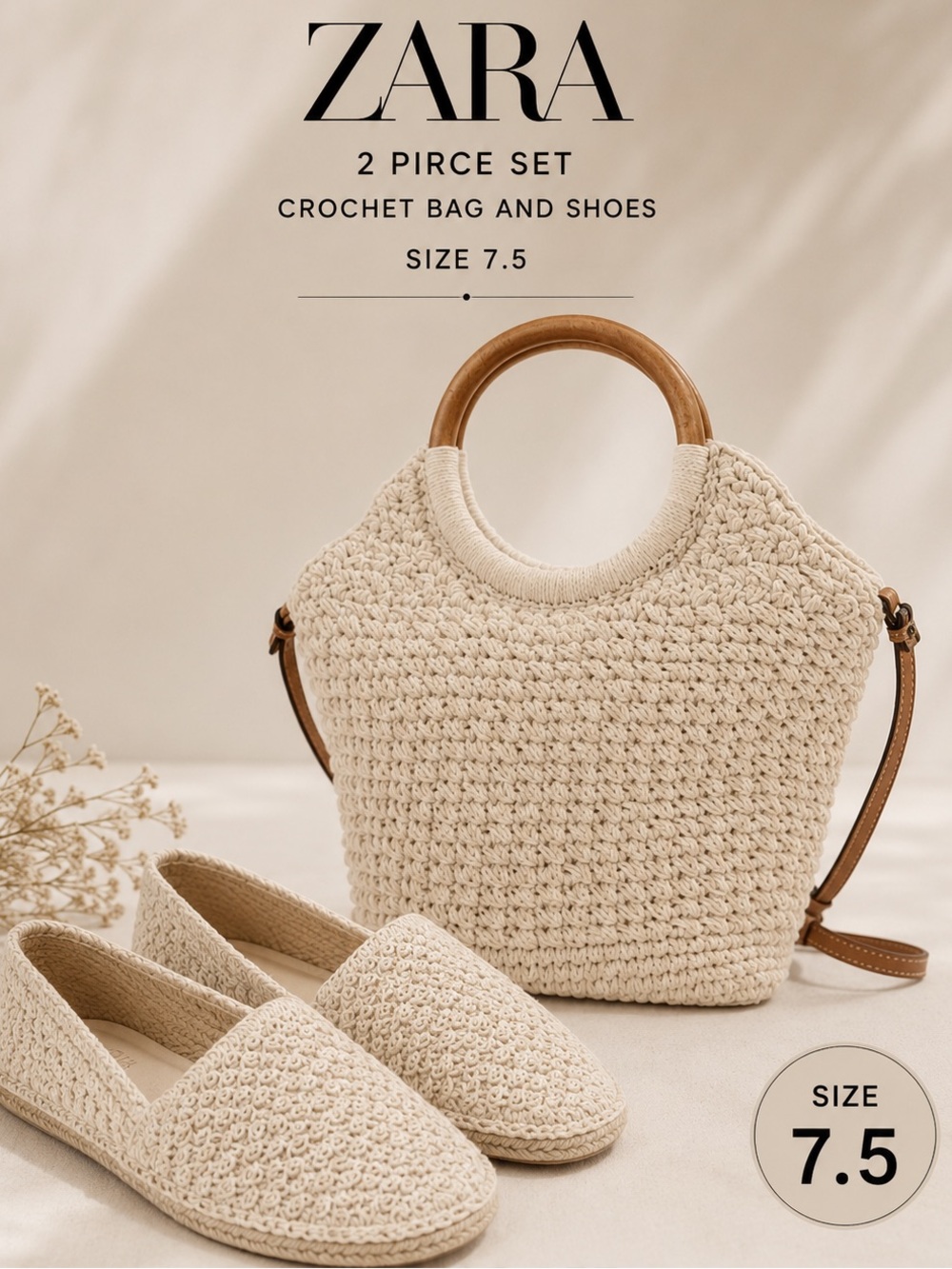 NEW 2 PIRCE VACATION MACRAMÉ CROCHET AND SHOES 
🚨 FINAL PRICE NO DISCOUNT
